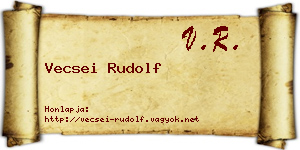 Vecsei Rudolf névjegykártya